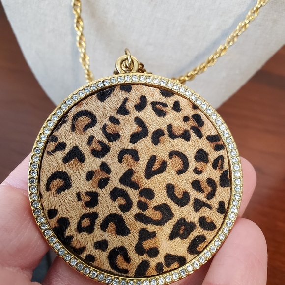 NEW Lydell NYC Leopard rhinestone Necklace - Picture 7 of 8